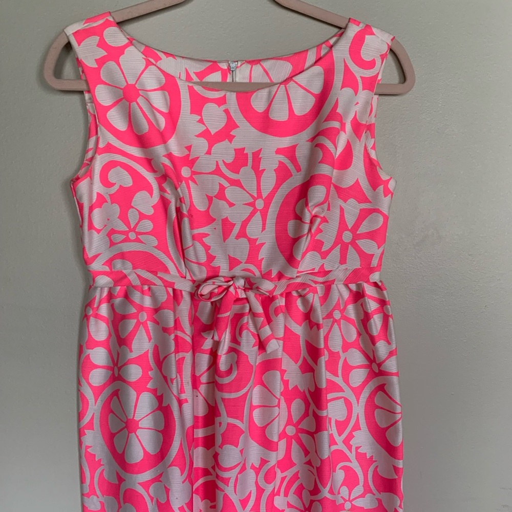SOLD 🛑 Vintage | 1960’s Hawaiian Textured Cotton Maxi Dress Cotton Pink Floral - Picture 3 of 9